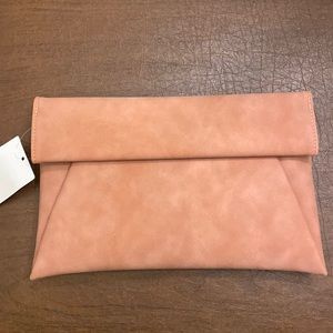 Lulus Microfiber “light suede” clutch / shoulder strap handbag